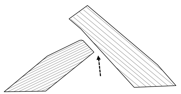 An der First-Spitze wird im REET ein Luftschacht geschnitten, welcher in der Dimension dem Maß der Röhren-Lüfter-Matte entspricht